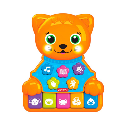 Музыкальная игрушка Музыкальные зверята Котик Азбукварик